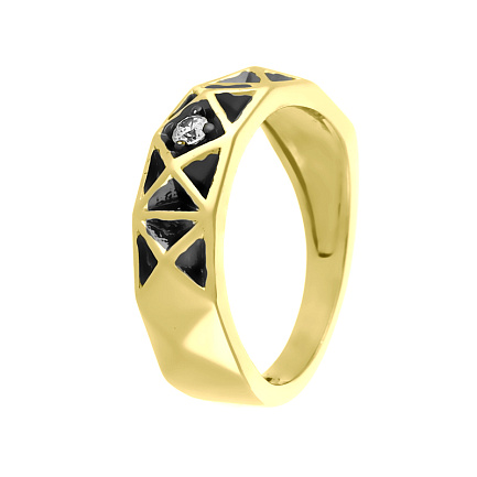 Кольцо из серебра с фианитом