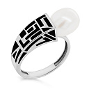 Кольцо из белого золота с жемчугом