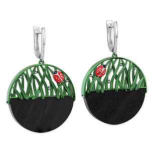 Серьги с английским замком из серебра