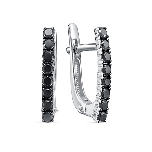 Серьги из белого золота с бриллиантами