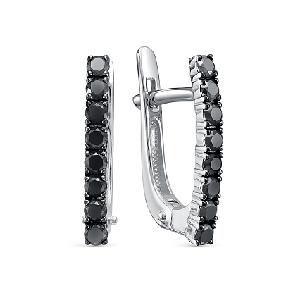 Серьги из белого золота с бриллиантами