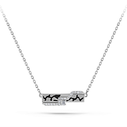 Колье из белого золота с бриллиантами