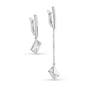 Серьги с английским замком из серебра