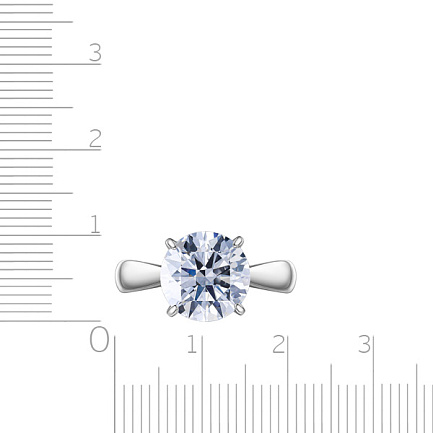 Кольцо из белого золота с бриллиантом