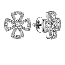 Серьги из белого золота с бриллиантами