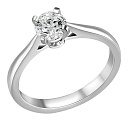 Кольцо из белого золота с бриллиантом