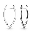 Серьги с английским замком из серебра