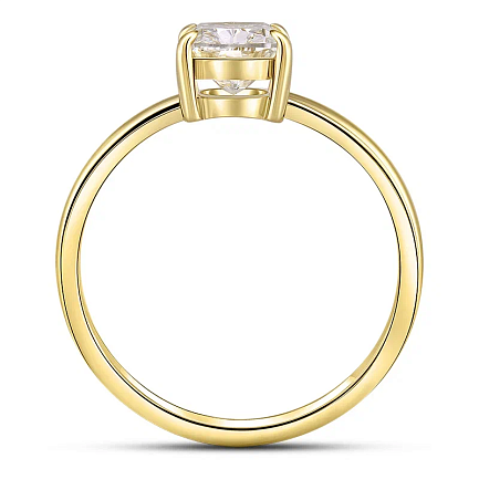 Кольцо из желтого золота с бриллиантом