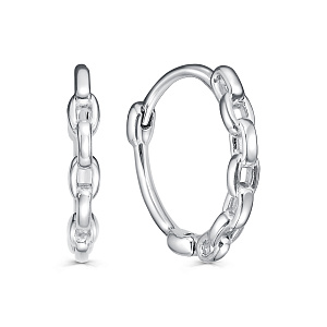 Серьги с английским замком из серебра