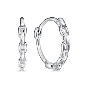 Серьги с английским замком из серебра