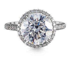 Кольцо из белого золота с бриллиантами