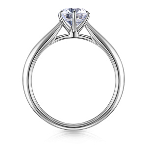 Кольцо из белого золота с бриллиантом