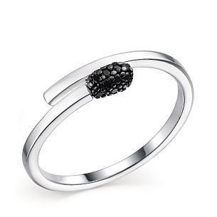 Кольцо из серебра с фианитами