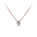 Колье из красного золота с бриллиантом