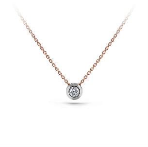 Колье из красного золота с бриллиантом