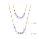 Колье из желтого золота с жемчугом