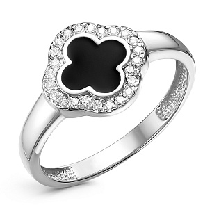 Кольцо из серебра с эмалью