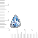 Подвеска из белого золота с бриллиантами, топазом