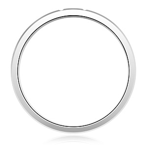 Кольцо обручальное из белого золота с бриллиантом