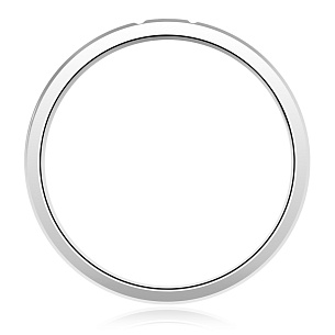 Кольцо обручальное из белого золота с бриллиантом