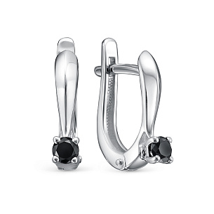 Серьги из белого золота с бриллиантами