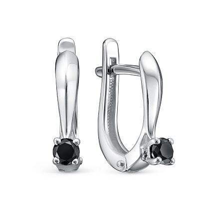 Серьги из белого золота с бриллиантами