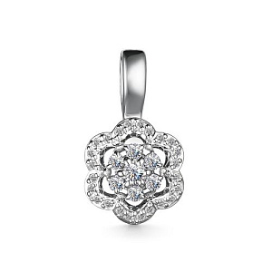 Подвеска из белого золота с бриллиантами