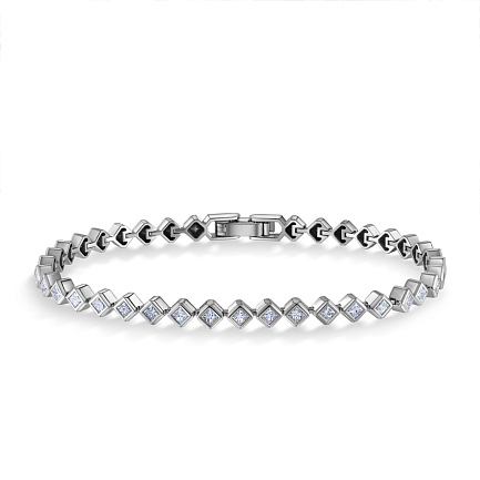 Браслет декоративный из белого золота с бриллиантами