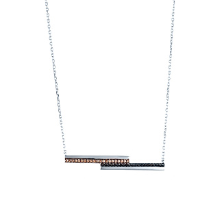 Колье из серебра с фианитом