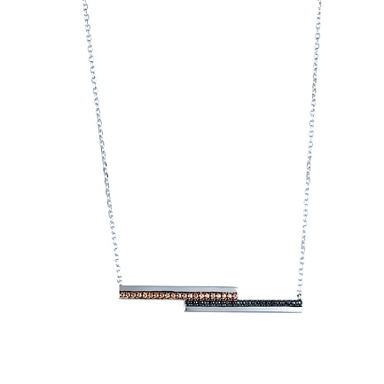 Колье из серебра с фианитом