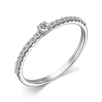 Кольцо из белого золота с бриллиантами