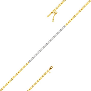 Браслет из желтого золота с бриллиантом