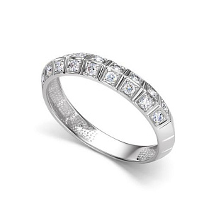 Кольцо из белого золота с бриллиантом