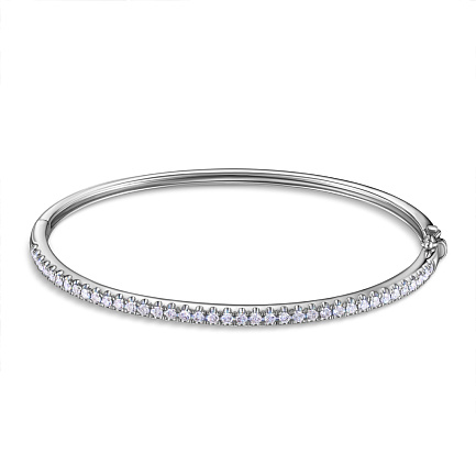 Браслет декоративный из белого золота с бриллиантами