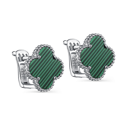 Серьги с английским замком из серебра