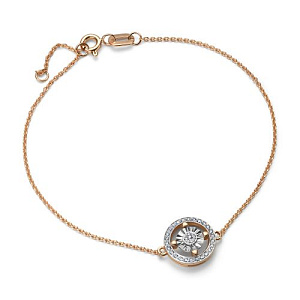 Браслет из красного золота с бриллиантами