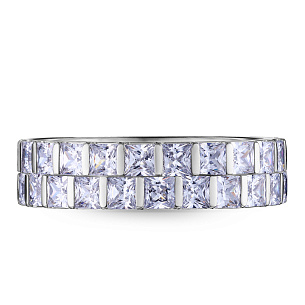 Кольцо из серебра с фианитом