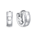 Серьги с английским замком из серебра с фианитами