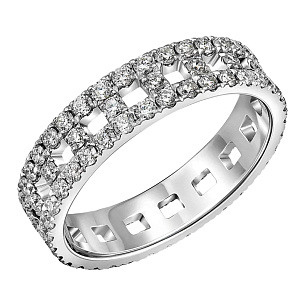 Кольцо из белого золота с бриллиантом