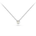 Колье из белого золота с бриллиантом