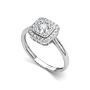 Кольцо из белого золота с бриллиантами