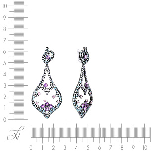 Серьги с английским замком из комбинированного золота