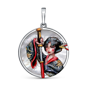 Подвеска из серебра с перламутром