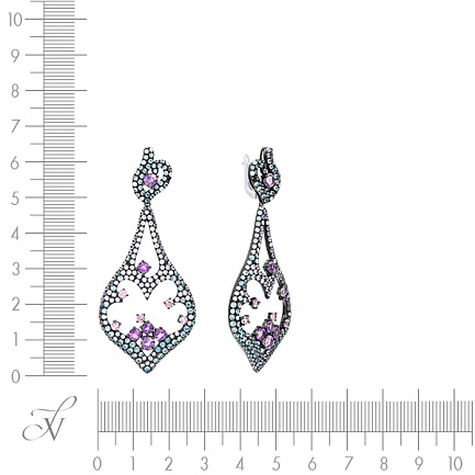 Серьги с английским замком из комбинированного золота