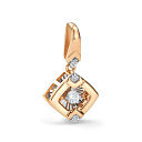 Подвеска из красного золота с бриллиантами