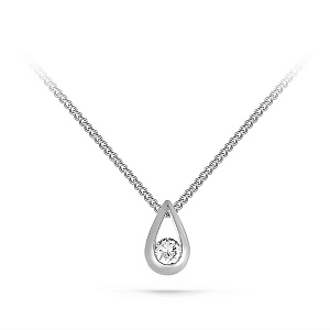 Колье из белого золота с бриллиантом