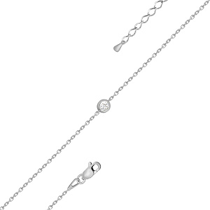 Браслет из белого золота с бриллиантом