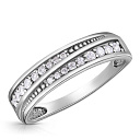 Кольцо из белого золота с фианитом