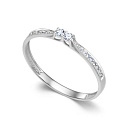 Кольцо из белого золота с бриллиантами