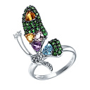 Кольцо из белого золота с бриллиантами